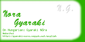 nora gyaraki business card